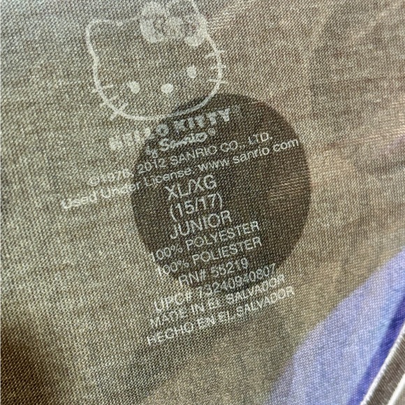 Hello Kitty - Gray Polka Dot Shirt - XL - Picture 4 of 5